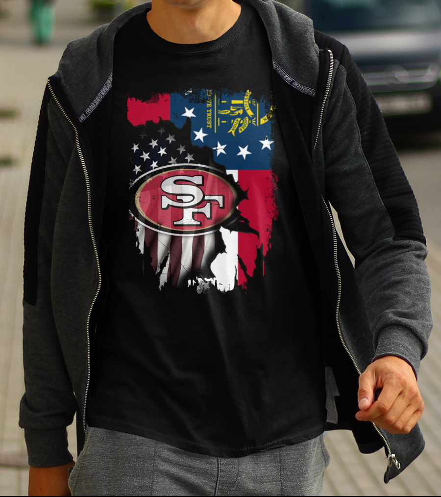 Together Georgia American Flag 49ers SF T-Shirt