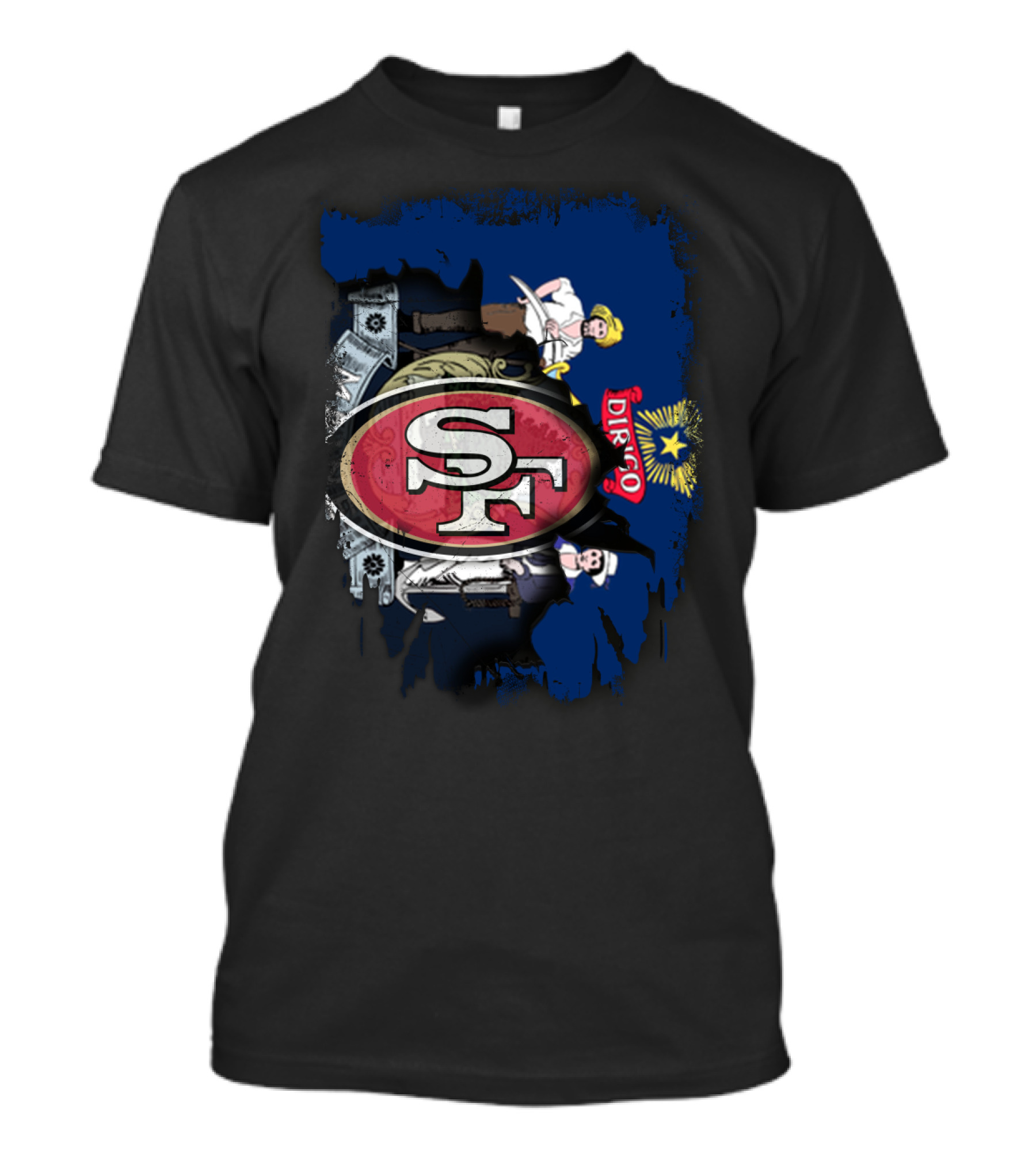 San Francisco 49ers Maine State Emblem Fusion T-Shirt
