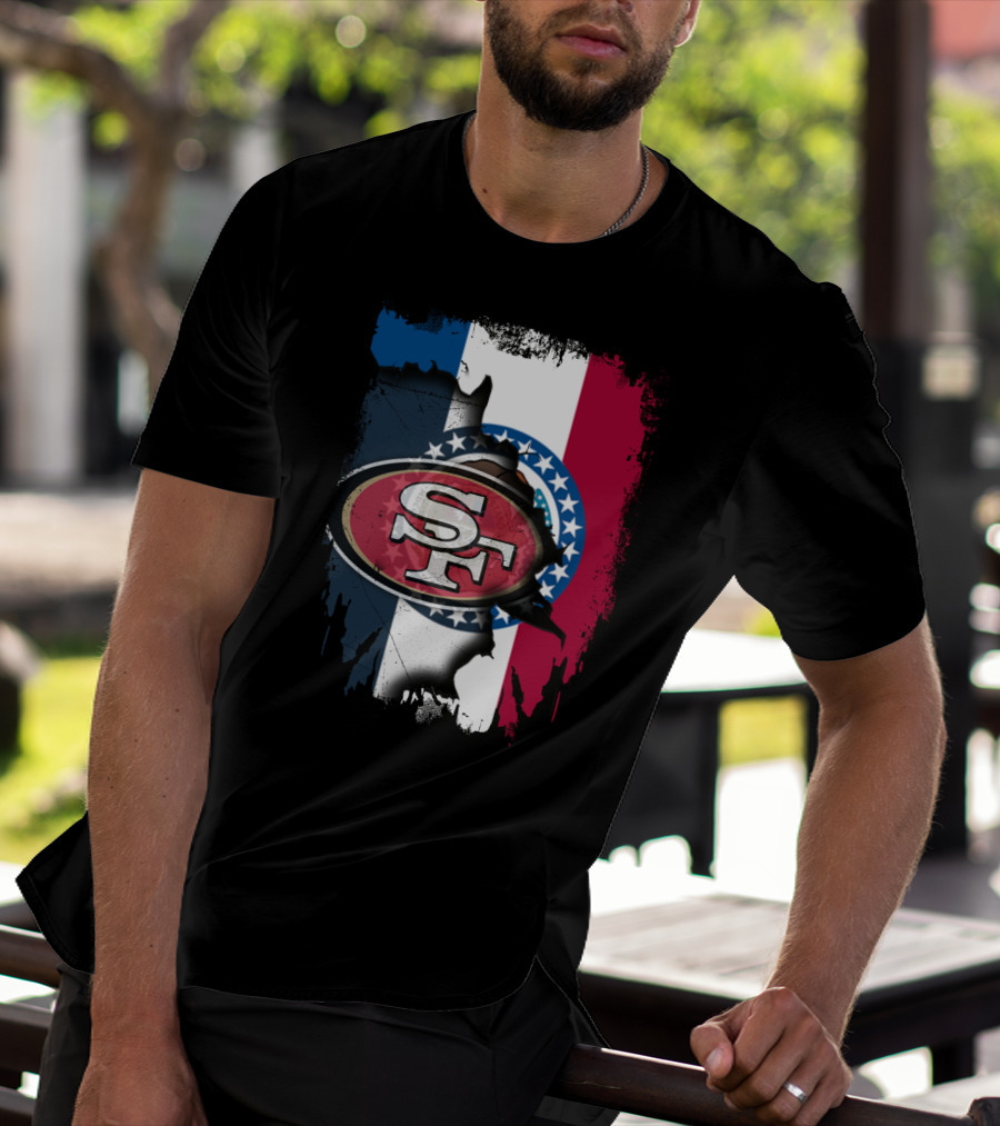Missouri Pride With 49ers Logo And Flag Colors Unity T-Shirt