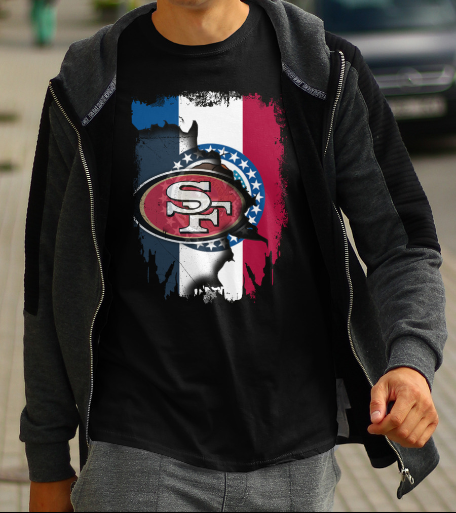 Missouri Pride With 49ers Logo And Flag Colors Unity T-Shirt