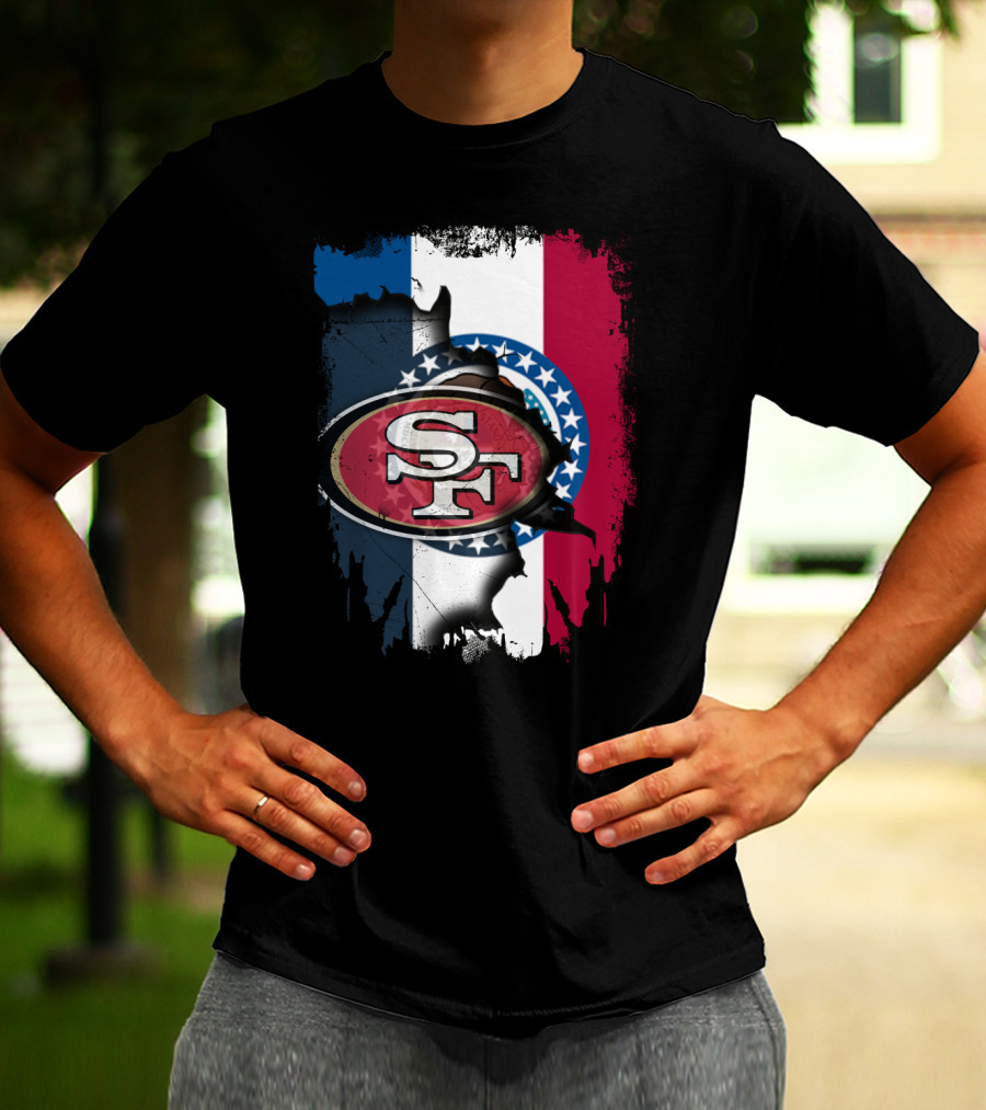Missouri Pride With 49ers Logo And Flag Colors Unity T-Shirt
