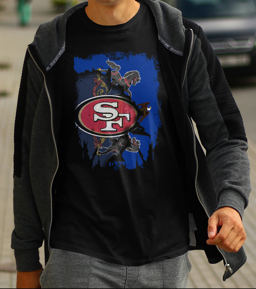 Together Pennsylvania With 49ers SF Crest And Horse Emblem T-Shirt