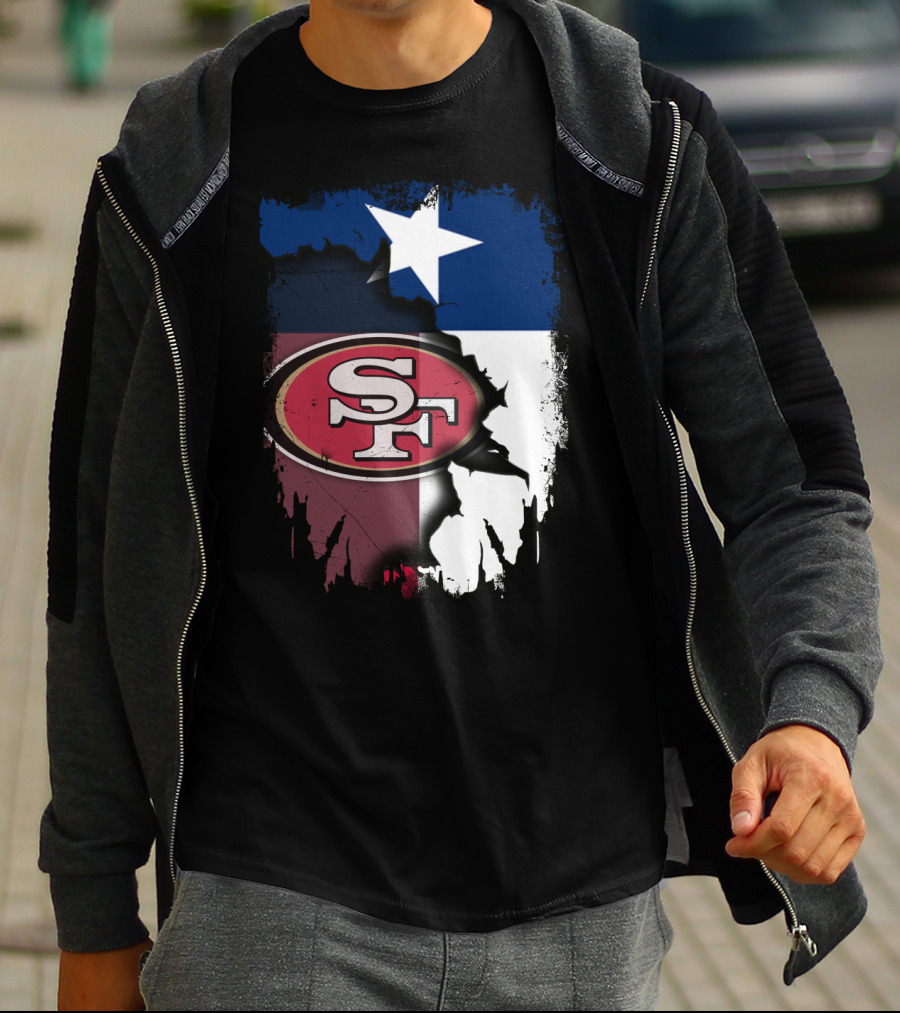 Texas And San Francisco 49ers United Emblem T-Shirt