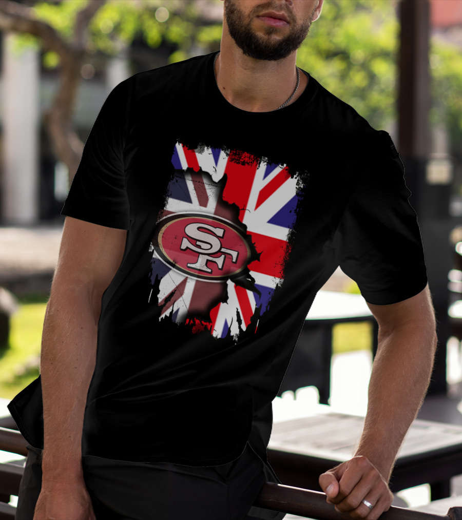 Together United Kingdom With 49ers SF Union Jack Flag T-Shirt
