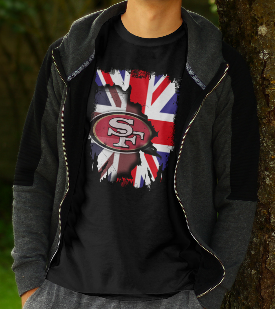 Together United Kingdom With 49ers SF Union Jack Flag T-Shirt