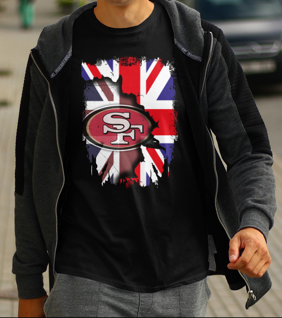 Together United Kingdom With 49ers SF Union Jack Flag T-Shirt