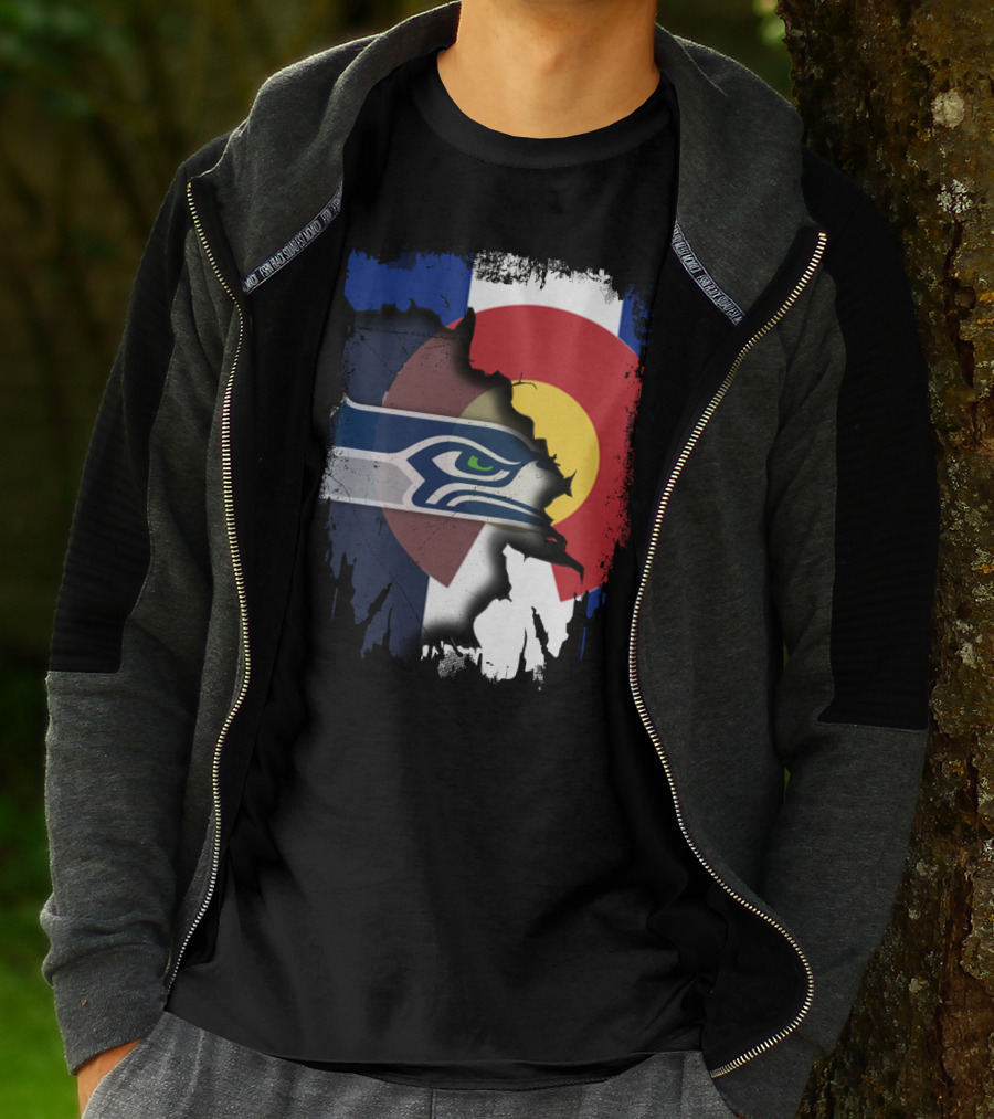 Together Colorado Seahawks Flag Fusion T-Shirt