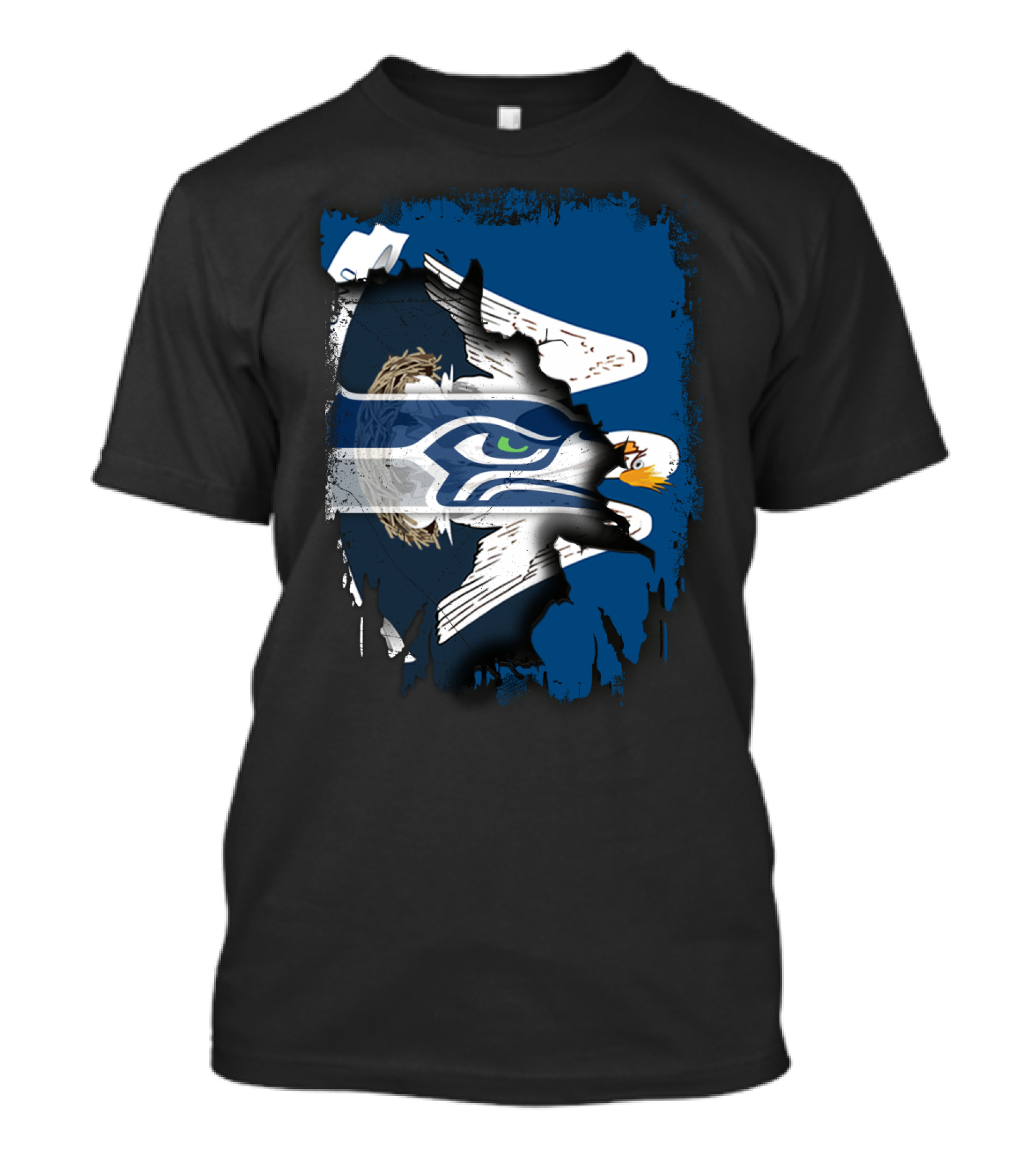 Together Louisiana With Seahawks Eagle Mashup T-Shirt