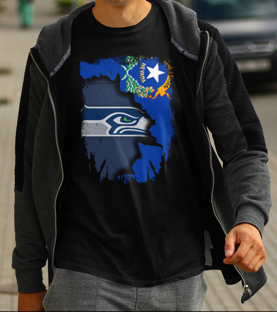 Nevada Love For Seattle Seahawks Fans T-Shirt