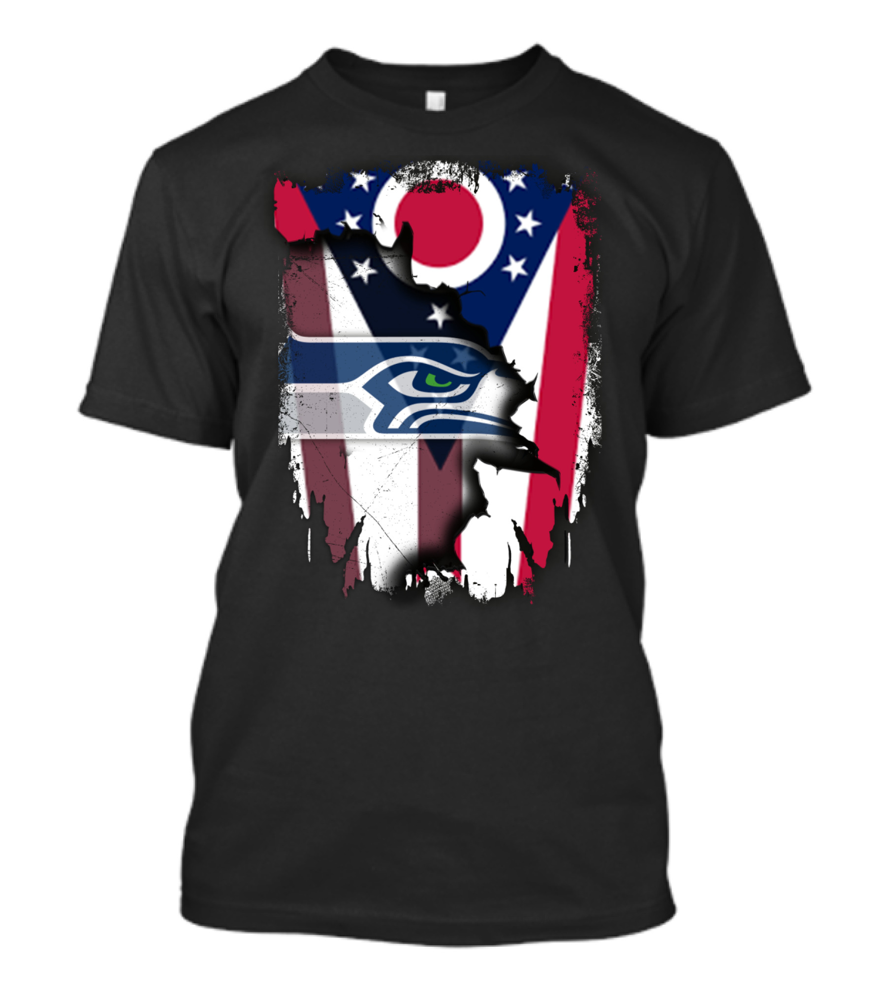Together Ohio With Seahawks Flag Football Fandom T-Shirt