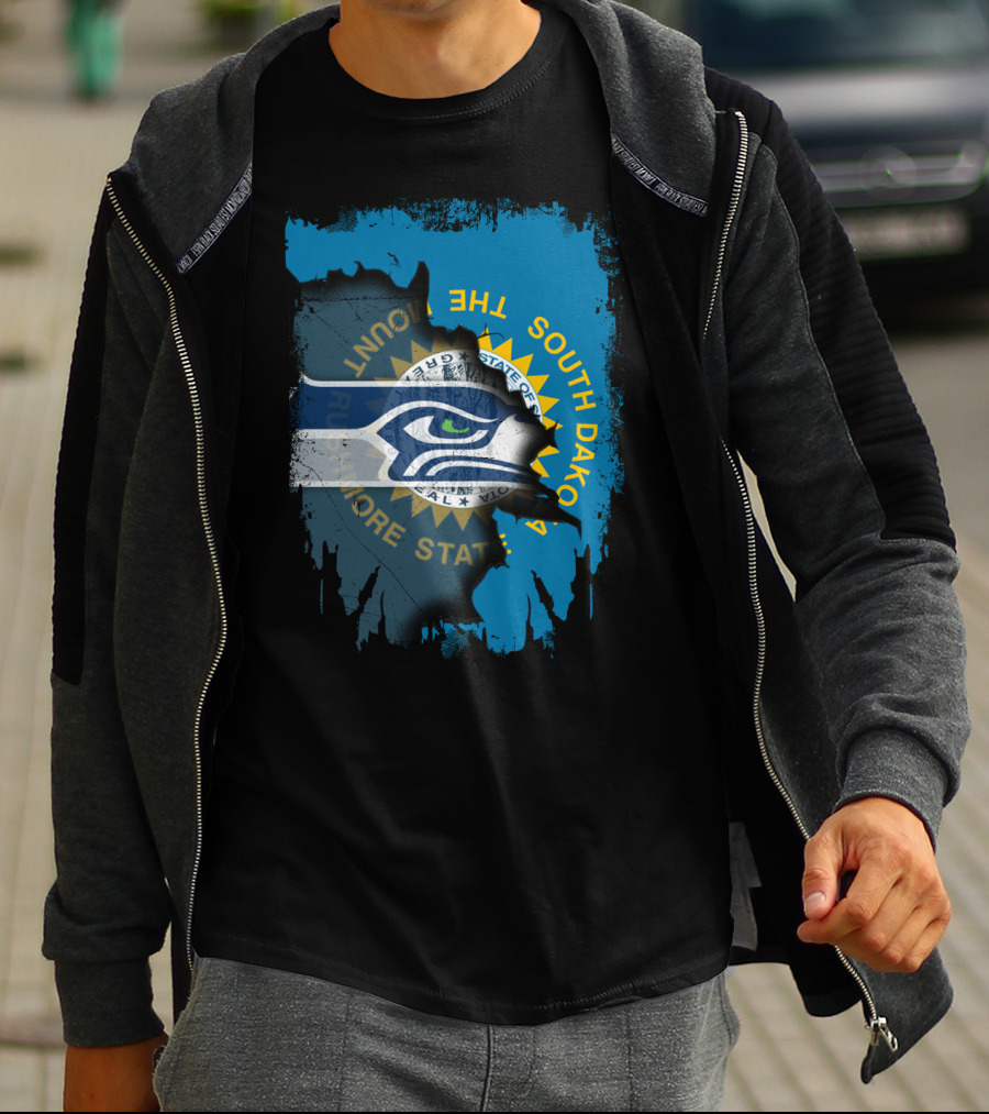 South Dakota And Seahawks Unity Flag T-Shirt