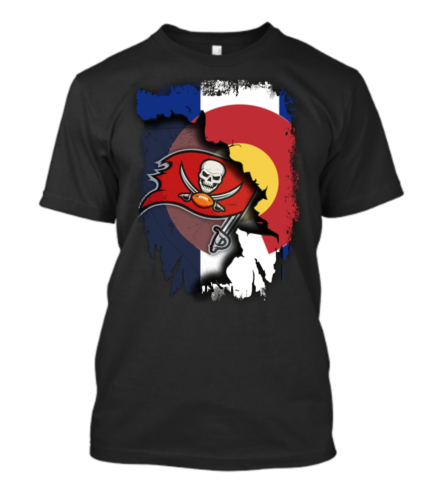 Colorado Flag With Buccaneers Logo Integration T-Shirt