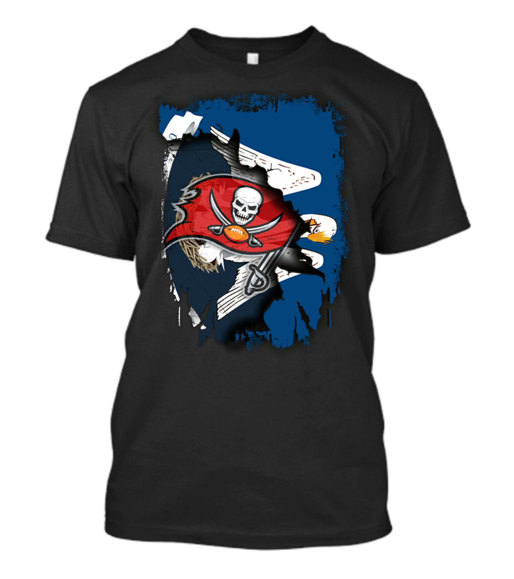 Together Louisiana With Buccaneers Eagle Football Fusion T-Shirt