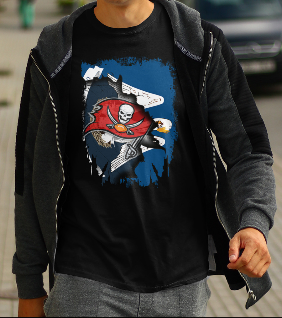 Together Louisiana With Buccaneers Eagle Football Fusion T-Shirt