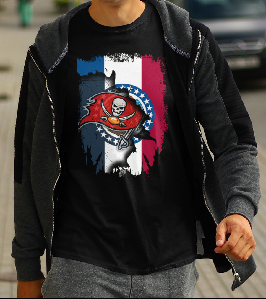 Together Missouri Flag With Buccaneers T-Shirt