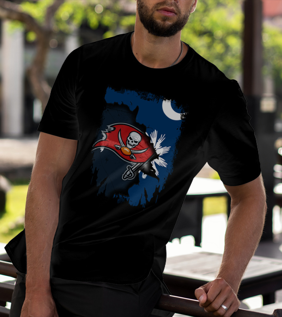 Together South Carolina Buccaneers Moon And Palmetto T-Shirt