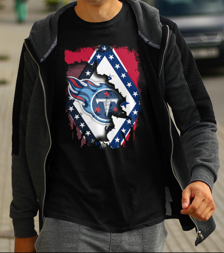 Together Arkansas Titans Flag Fusion T-Shirt