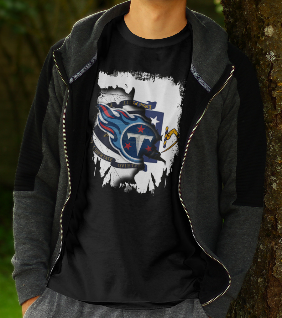 Together Massachusetts With Titans Logo Fusion T-Shirt