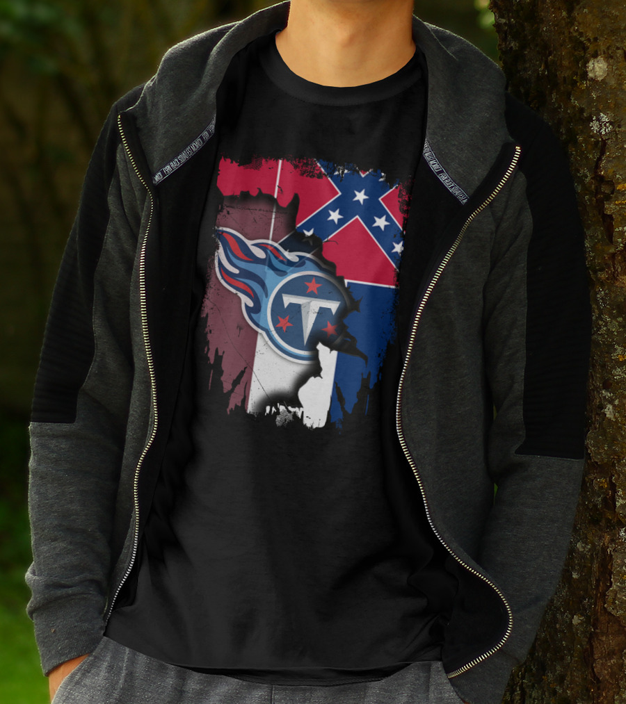 Mississippi State Pride With Titans NFL Team T-Shirt