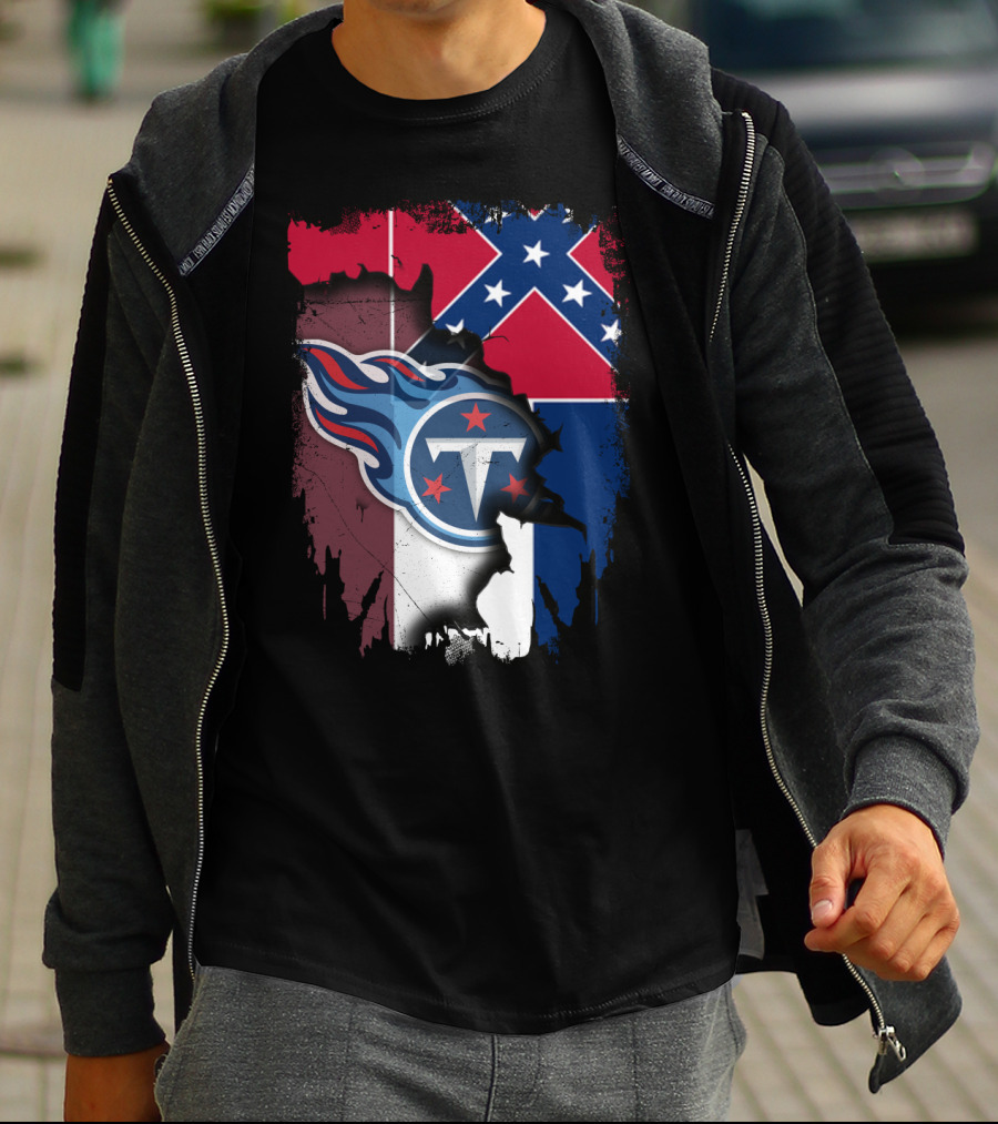 Mississippi State Pride With Titans NFL Team T-Shirt