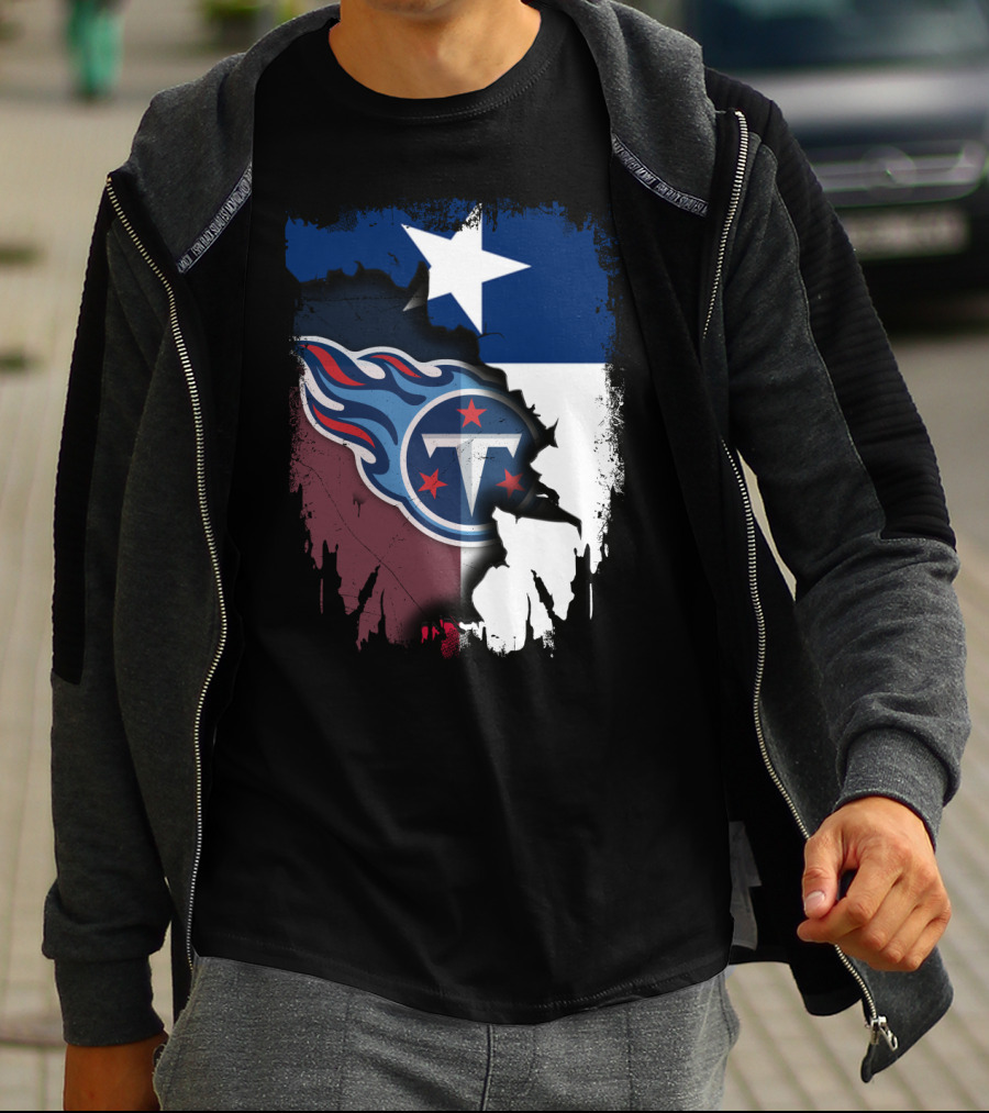 Together Titans Texas Flag Fusion T-Shirt