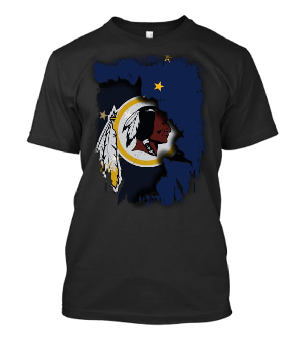Together Alaska Washington Redskins Flag Fusion T-Shirt