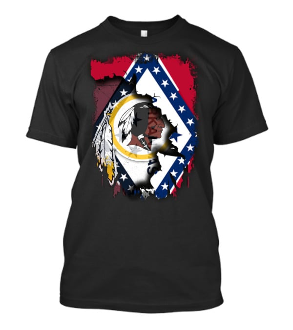 Together Arkansas Flag With Redskins T-Shirt