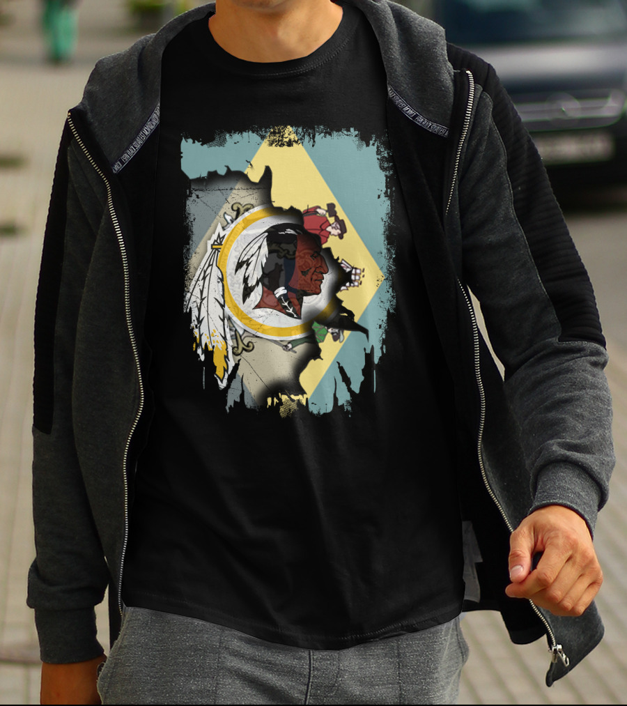 Together Delaware Flag With Redskins T-Shirt