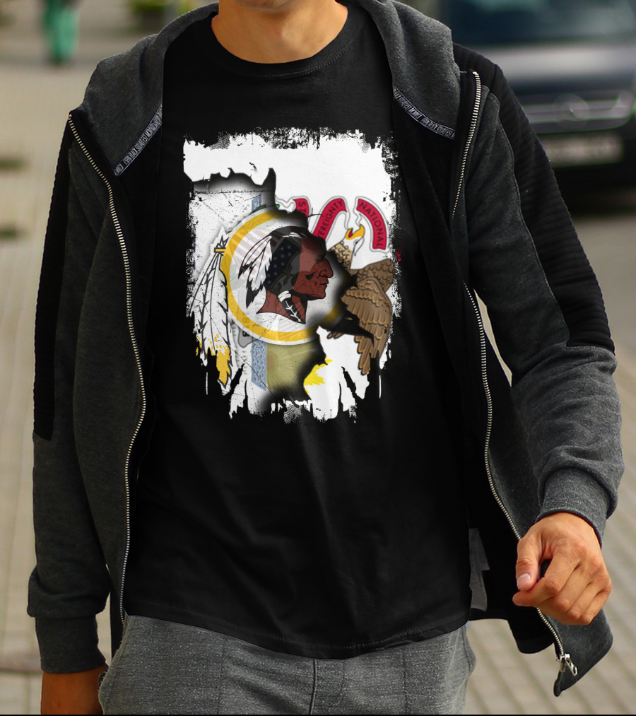 Illinois And Redskins Emblem Together With National And Sovereignty T-Shirt