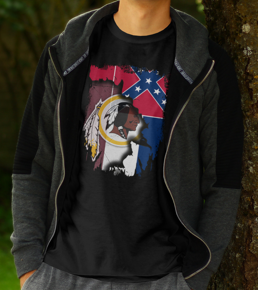 Together Mississippi Redskins Flag Fusion T-Shirt