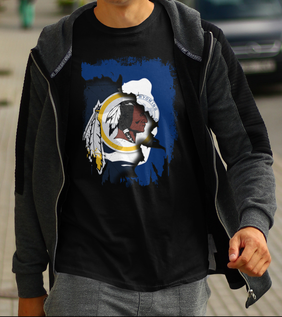 Wyoming State Pride With Redskins T-Shirt