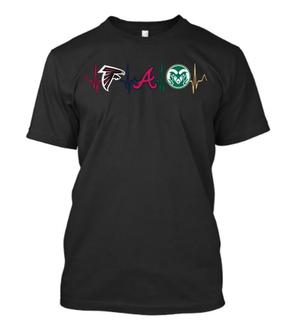 Love Falcons Braves Csr Heartbeat Icon Trio T-Shirt