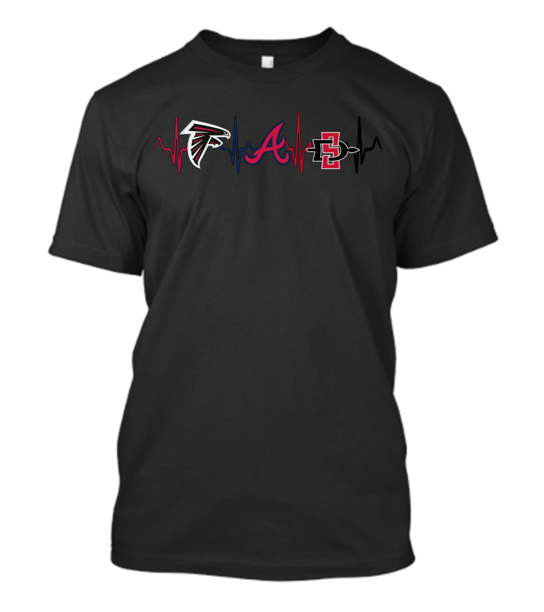 Falcons Braves Sdsu Heartbeat T-Shirt