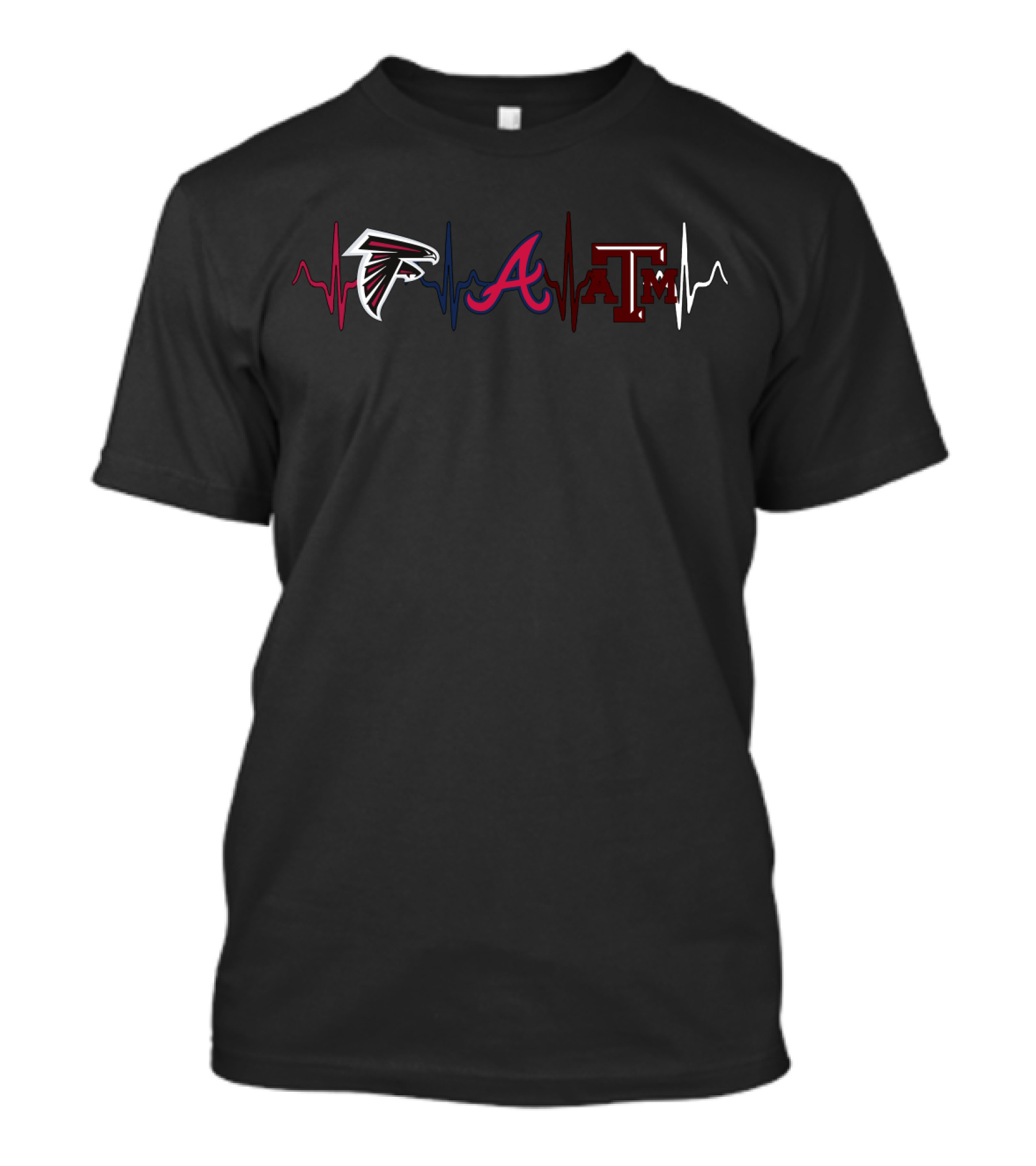 Falcons Braves Texas A&M Heartbeat T-Shirt