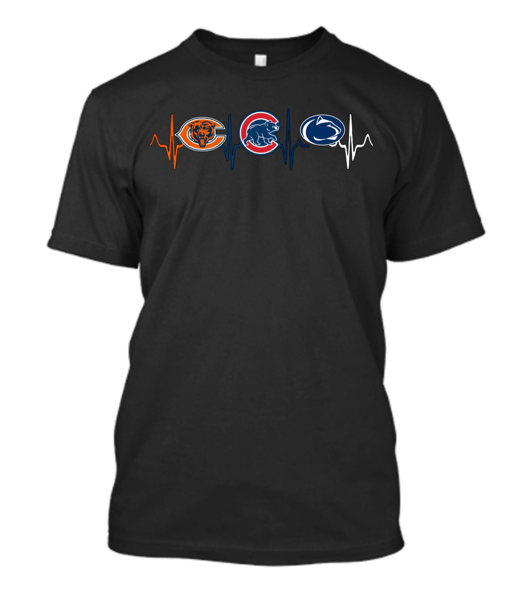Bears Cubs Penn State Heartbeat T-Shirt