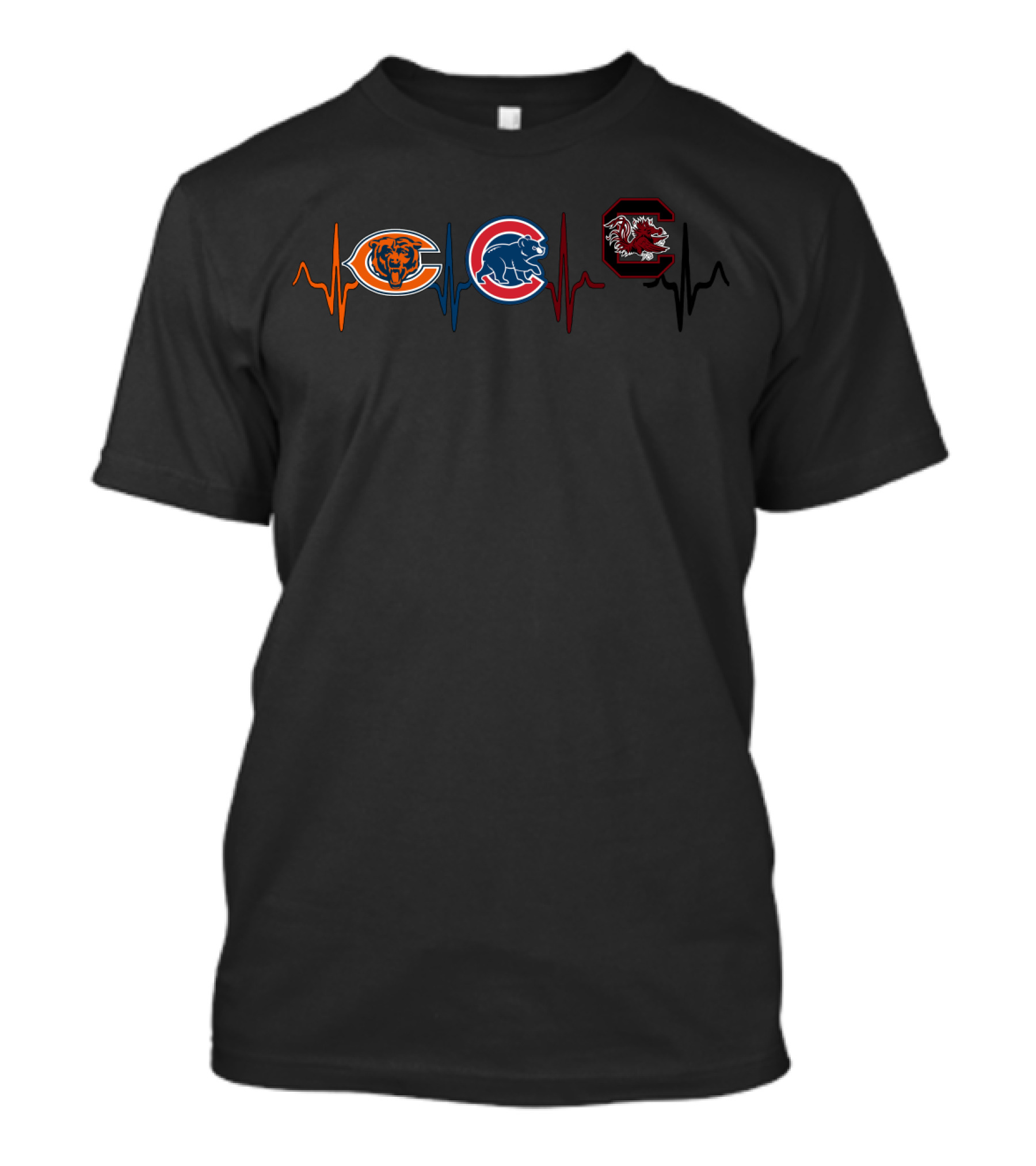 Chicago Bears Chicago Cubs South Carolina Gamecocks Love T-Shirt