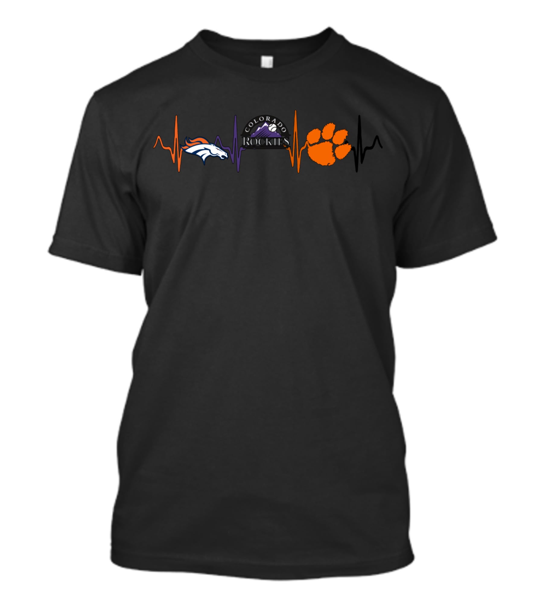 Denver Broncos Colorado Rockies Ct Pulse T-Shirt