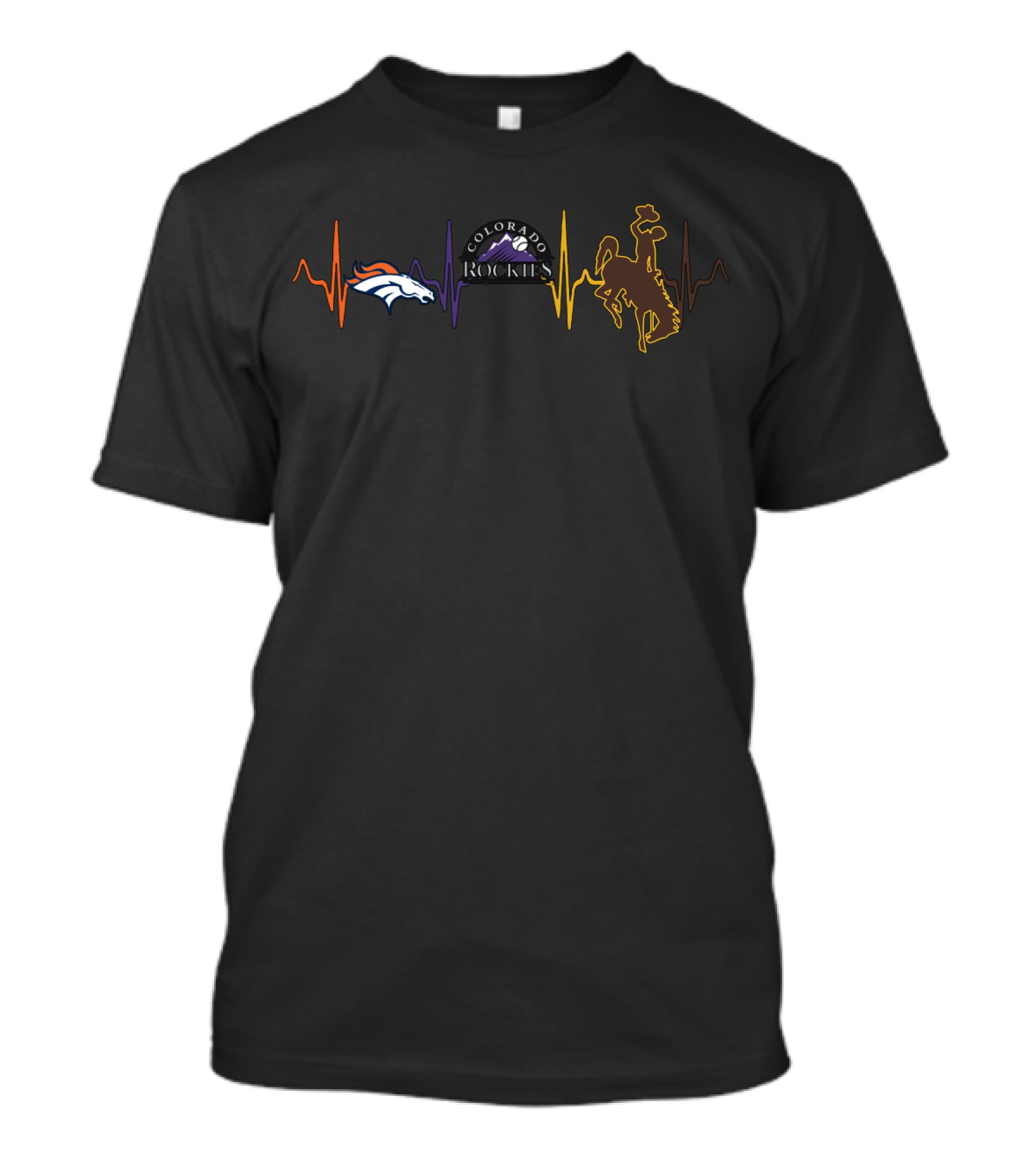 Love Broncos Colorado Rockies Wc Cowboys Pulse T-Shirt