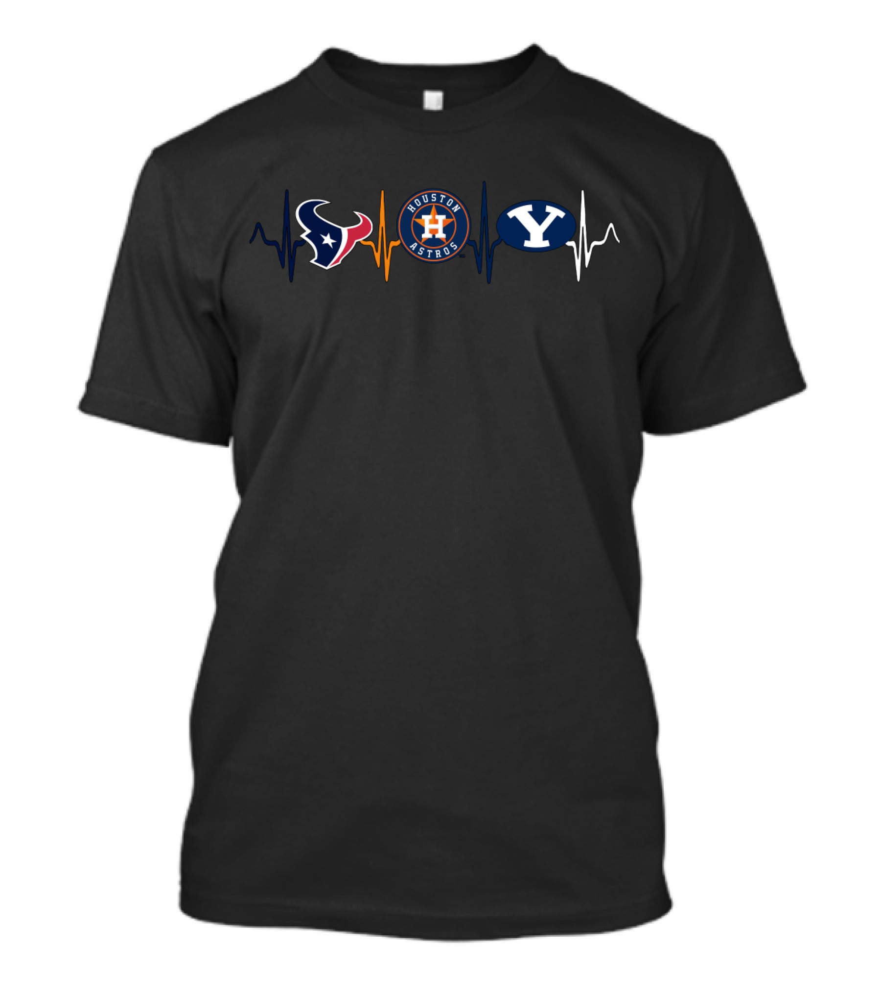 Texans Astros Byu Heartbeat T-Shirt