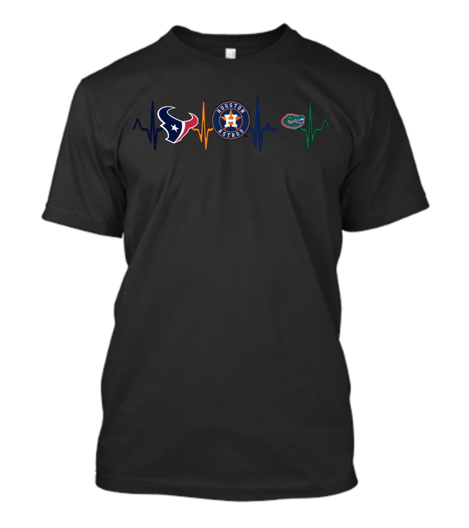 Houston Texans Astros Florida Gators Heartbeat T-Shirt