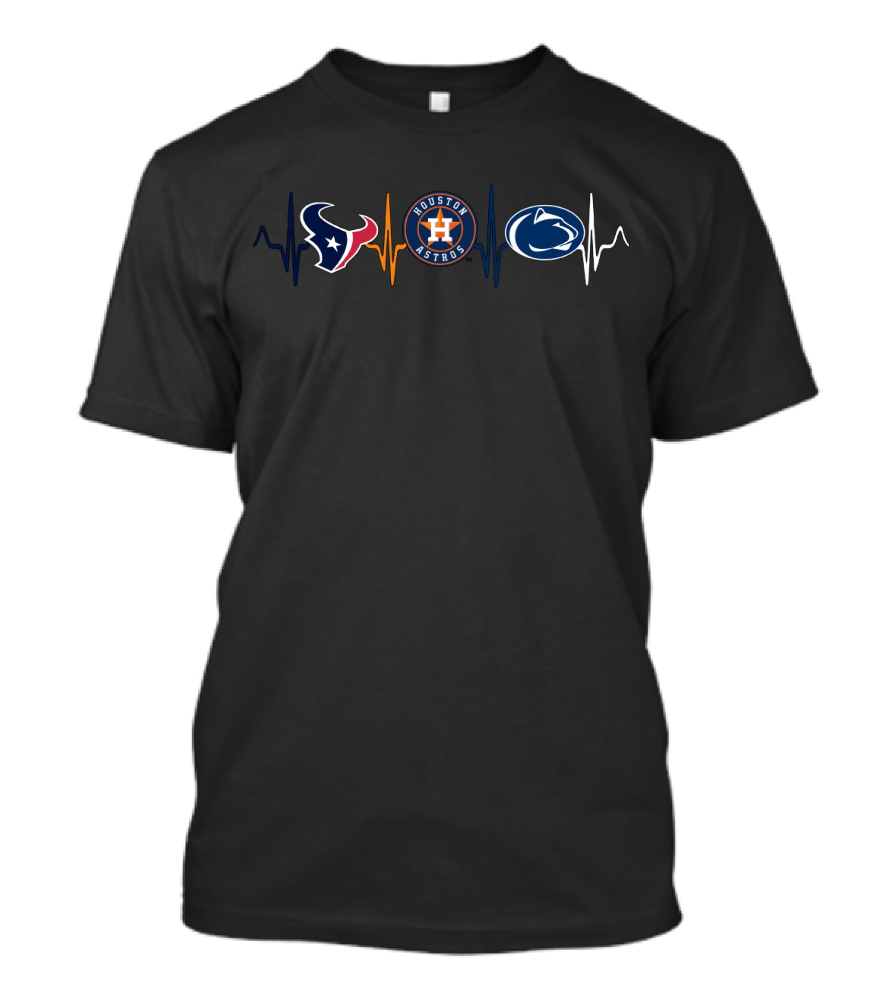 Texans Astros Penn State Heartbeat T-Shirt