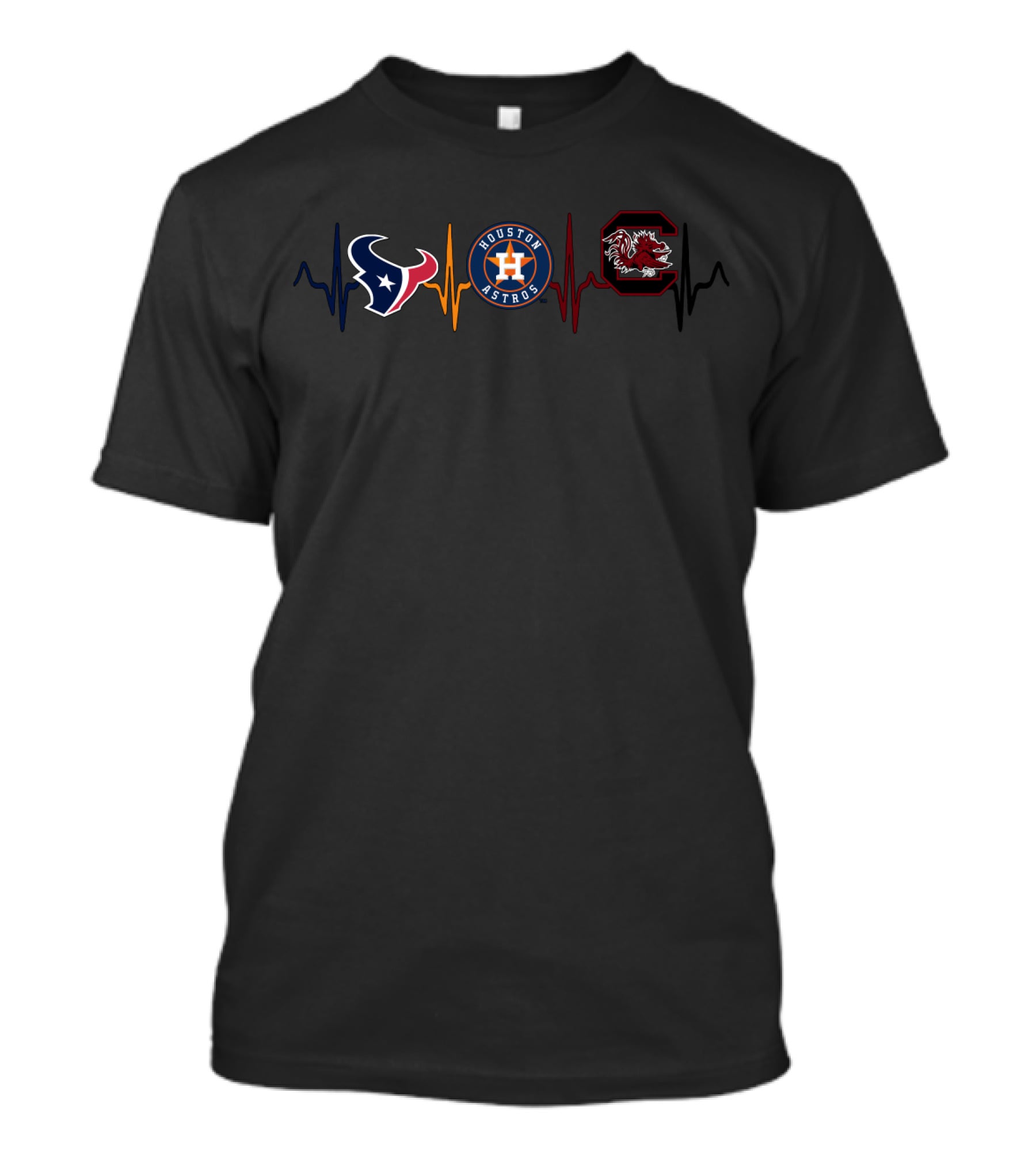 Love Texans Houston Astros South Carolina Gamecocks T-Shirt