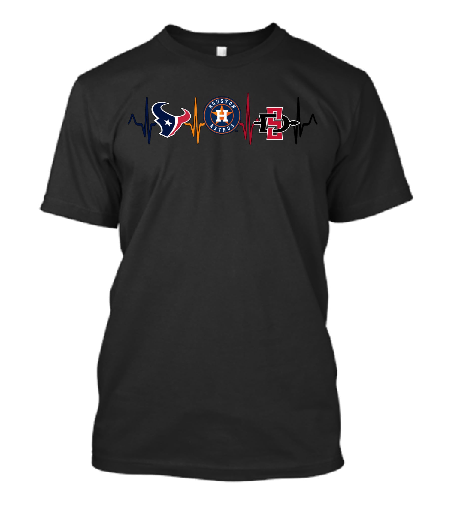 Texans Astros Sdsu Heartbeat T-Shirt