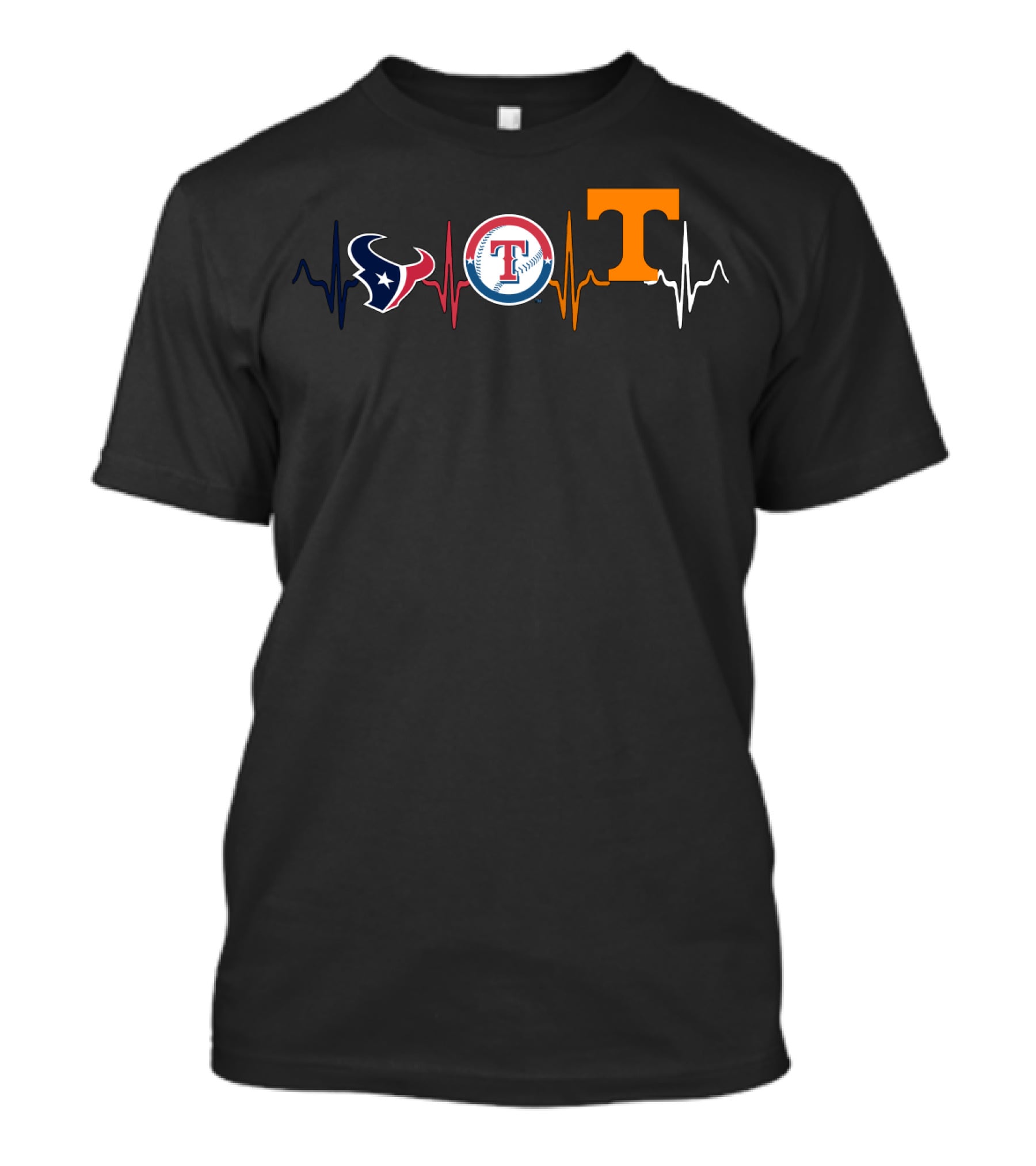 Texans Heartbeat Rangers Texas T-Shirt