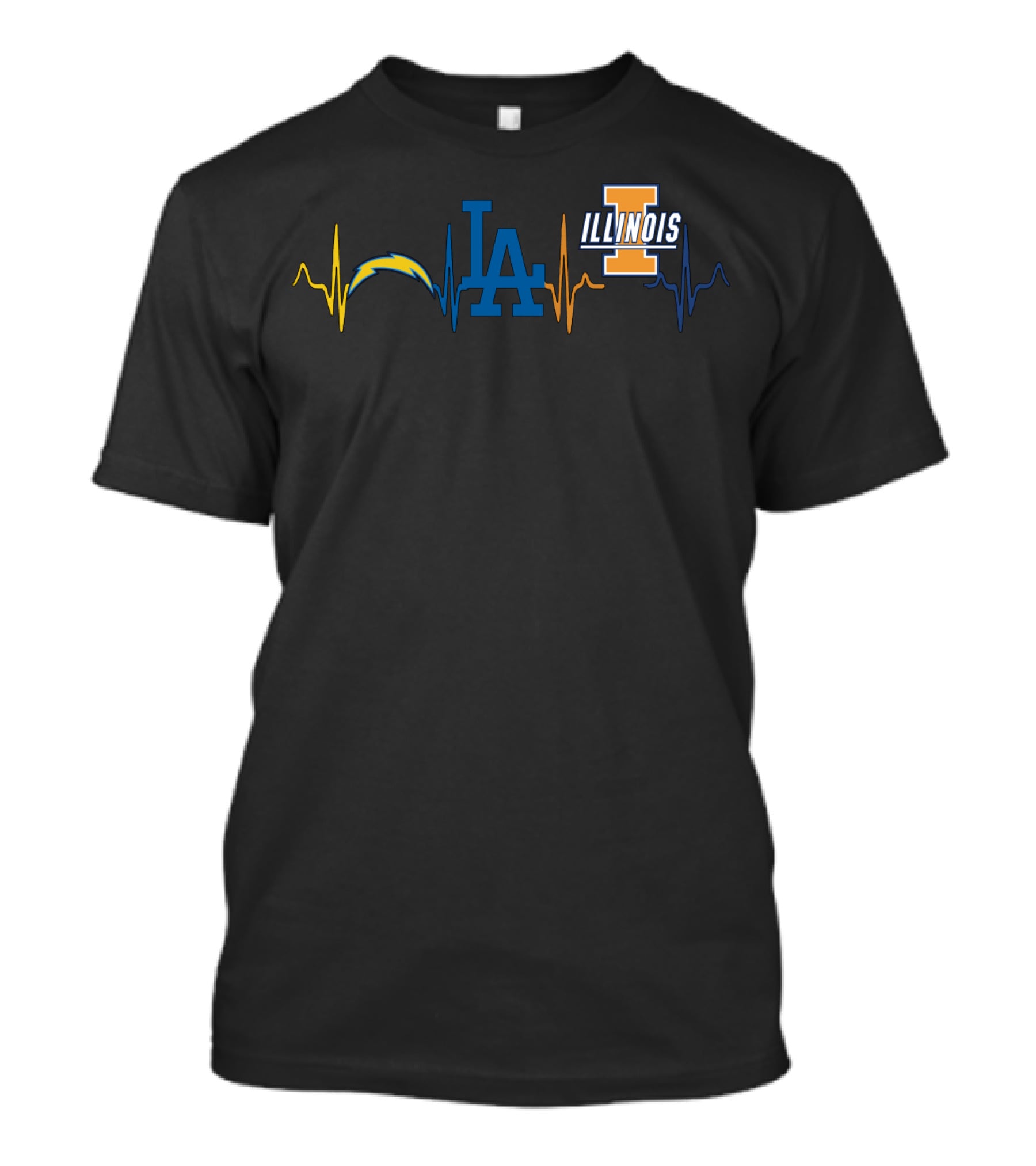 Los Angeles Chargers Dodgers Illinois Fighting Illini Love T-Shirt