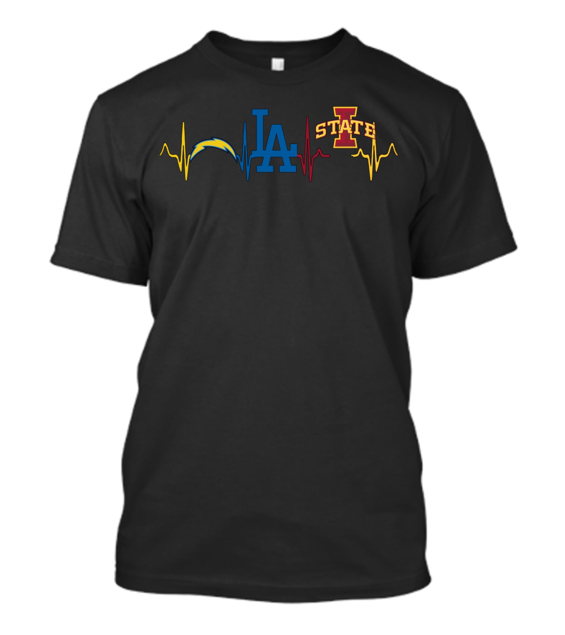 Love Chargers La Dodgers Iowa State Isc T-Shirt