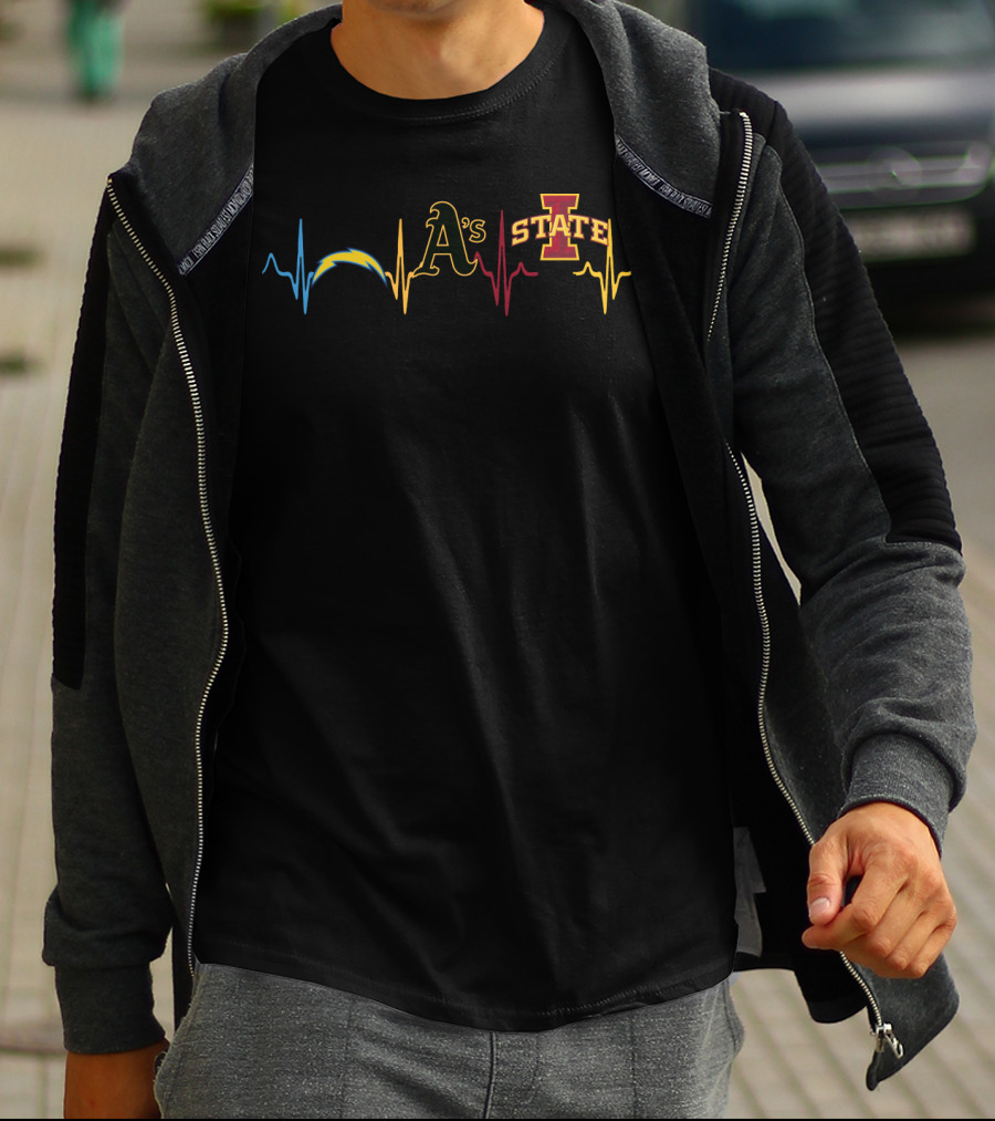 Love Chargers Athletics A's State Isc T-Shirt