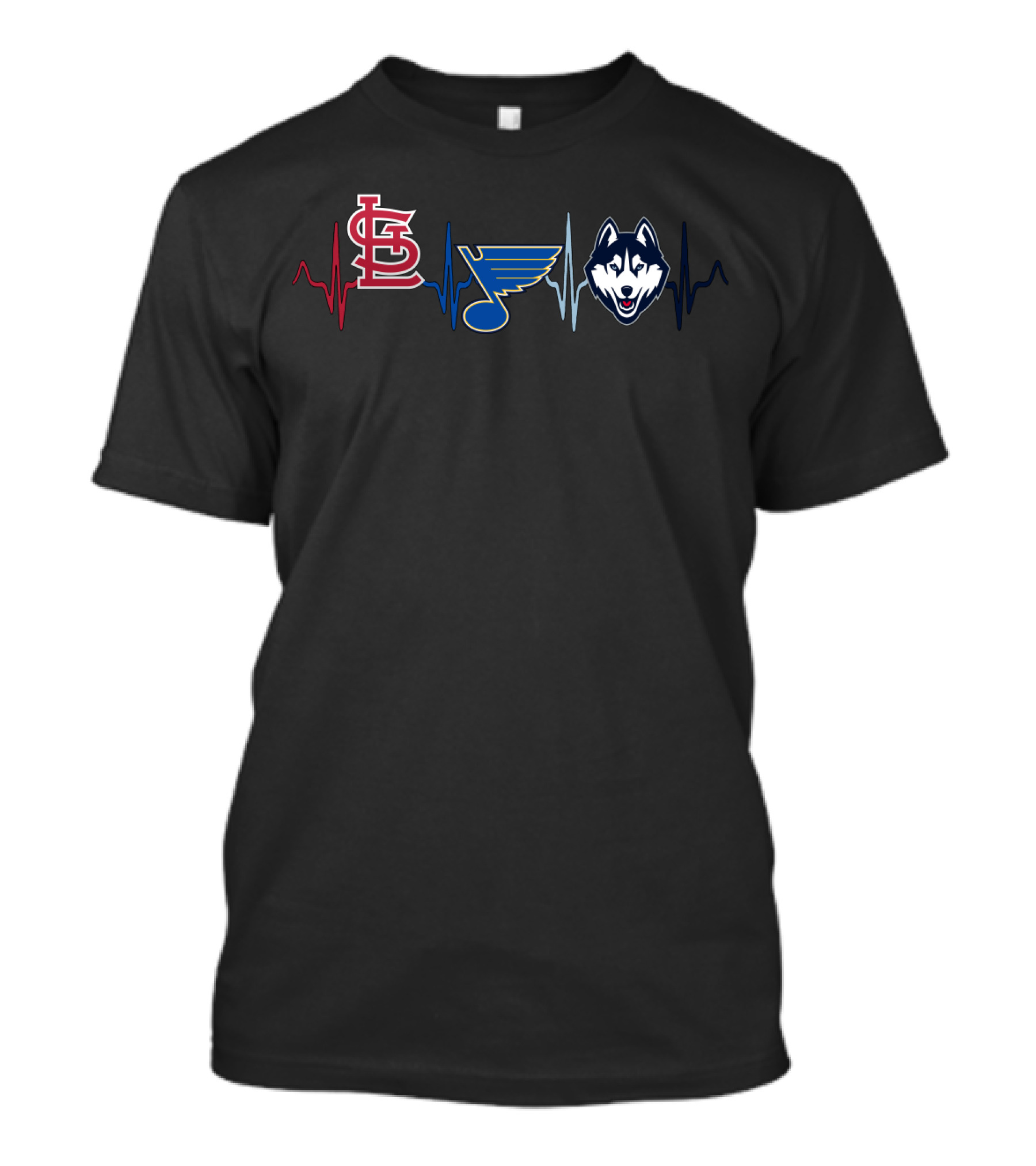 Love St. Louis Cardinals Blues Huskies T-Shirt