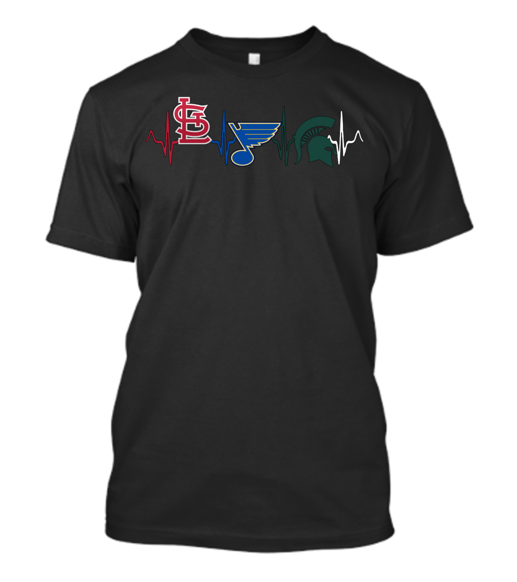 Love St. Louis Cardinals Blues Michigan State Spartans T-Shirt