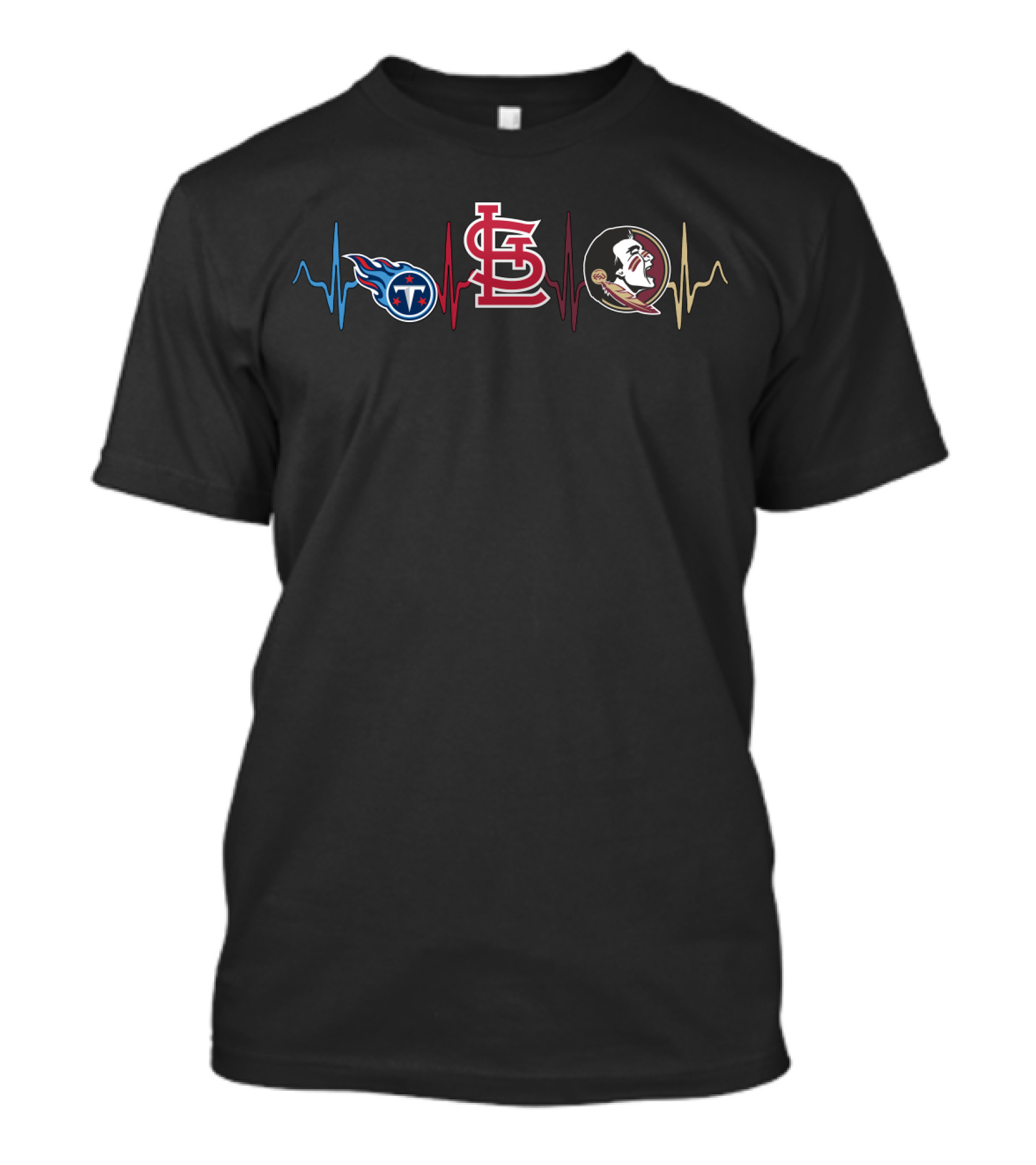 Love Titans With St Louis Cardinals And Florida State Seminoles T-Shirt